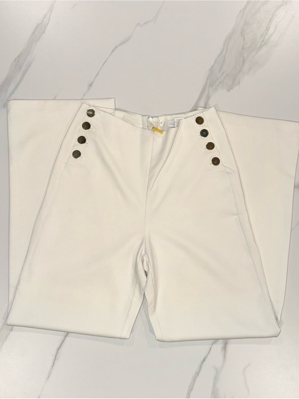 House of Harlow 1960 Cream High-Rise Sailor Wide Leg Pants